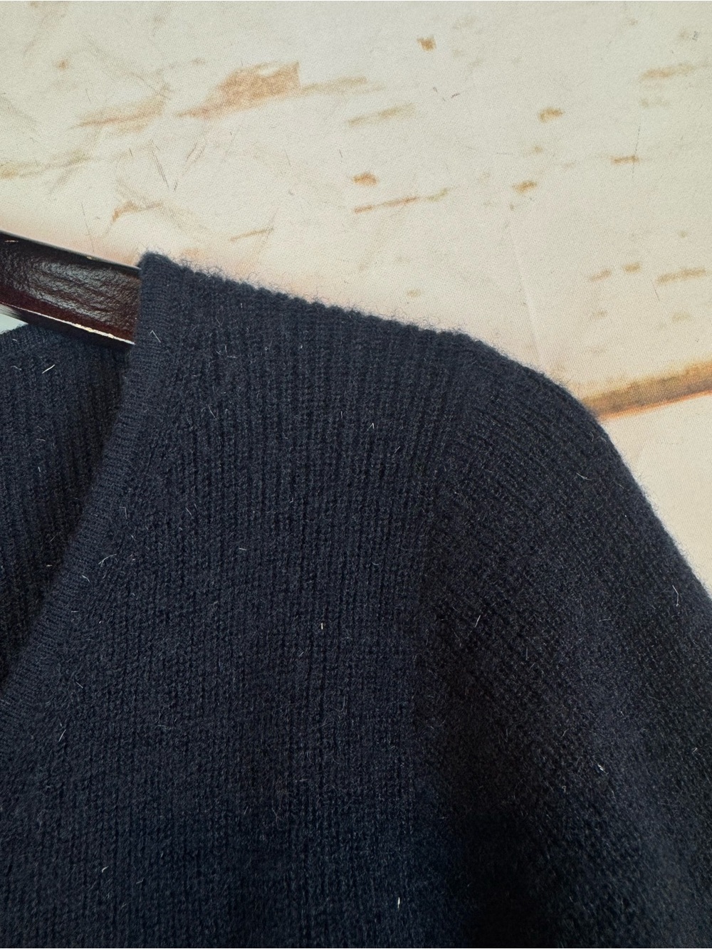 J. Crew | Navy Blue 100% Cashmere Button Down V-Neck Cardigan, M - Picture 3 of 7